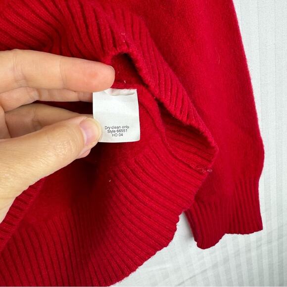 J. Crew Vintage Size X-Large %100 Lambs Wool Pullover Sweater 1/4 Zip Fair Isle - Picture 7 of 12